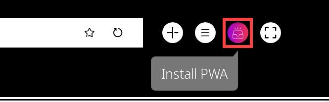 Install button for PWA