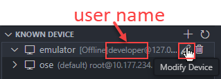 Modifying the Emulator username